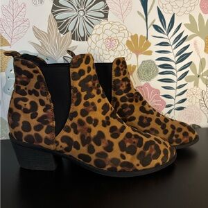 Forever 21 Brown Leopard Ankle Boots